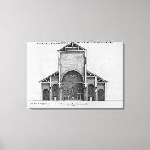 Toile Section de l'ancienne église du Vatican