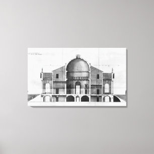 Toile Section transversale de la villa Rotonda près
