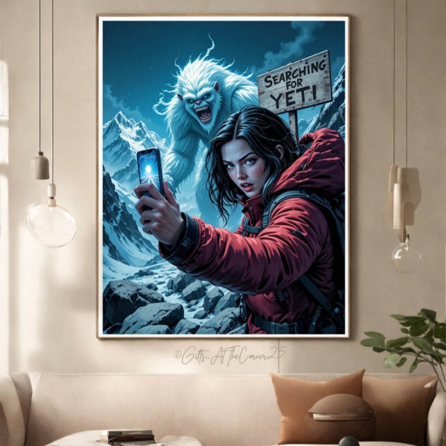 Toile Selfie Yeti Bigfoot Sasquatch (Créateur téléchargé)