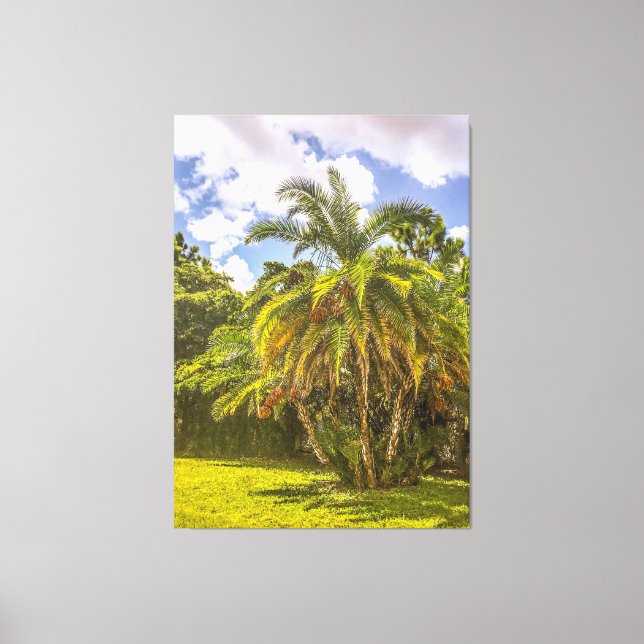 Toile Sénégal Date Palm Stretted Canvas Print (Recto)