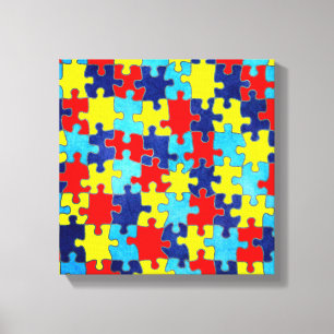 Toile Sensibilisation sur l'autisme-Puzzle par Shirley T