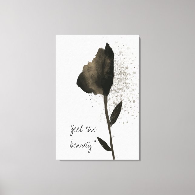 Toile "Sentez La Beauté" Golden Waercolor Tulip Flower (Recto)