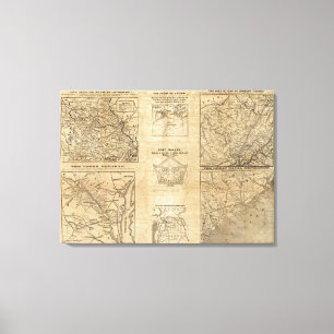 Toile Sept cartes de New York Herald