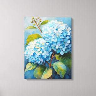 Toile Sérénade en bleu : Hydrangea Harmony