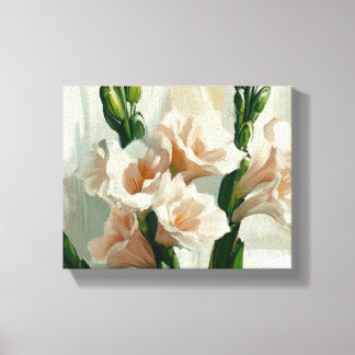 Toile Serene Gladiolus Blooms