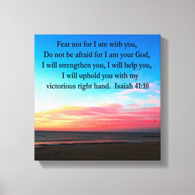 TOILE SERENE ISAIAH 41:10 PHOTO DU LEVER (Recto)