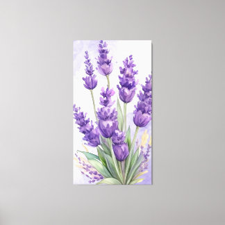 Toile "Serene Lavender" - Minimalist Botanical Wall Art 
