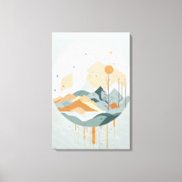 Toile "Serene Mountain Reflection"