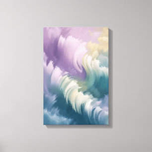 Toile Serene Pastel Abstrait Wave Dreamy Art