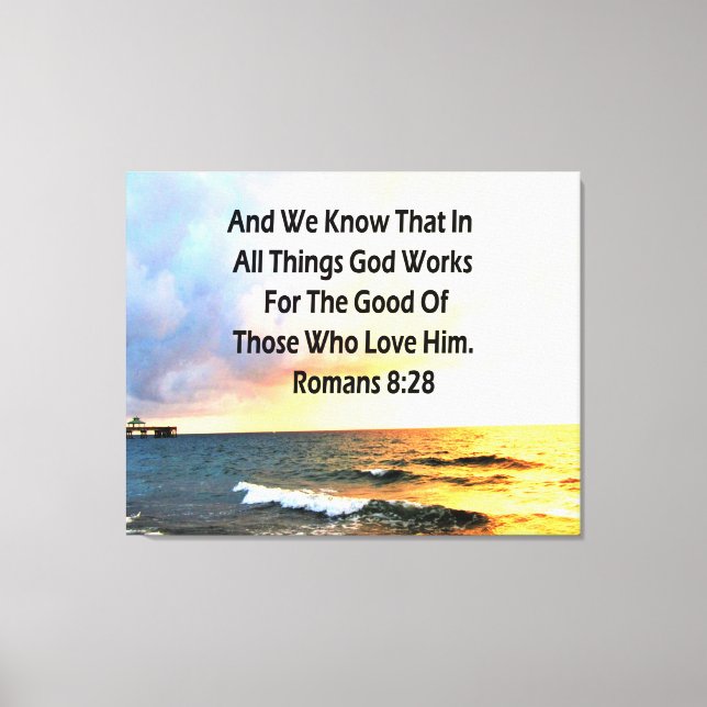 TOILE SERENE ROMANS 8:28 SCRIPTURE VERSE (Recto)