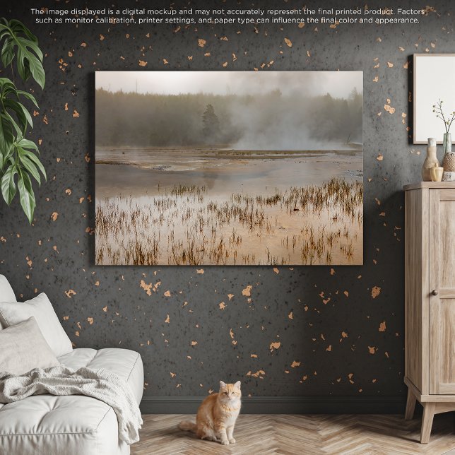 Toile Serene Steam : Une scène paisible de Yellowstone (Créateur téléchargé)