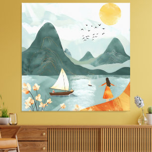 Toile Sérénité au bord de la mer