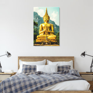 Toile Sérénité dorée