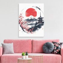 Sérénité du coucher de soleil sur le mont Fuji – A
