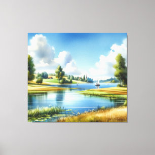 Toile Sérénité sur le lac