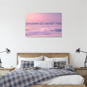 Toile Serenity coucher de soleil montagne Triglav nuages