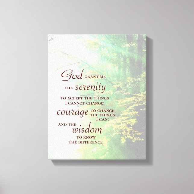 Toile Serenity Prayer (Recto)