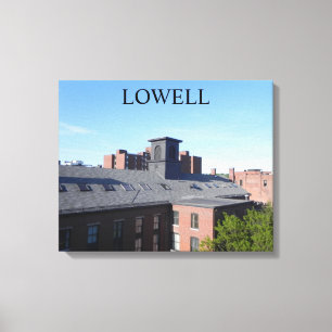 TOILE SÉRIE DE TOITS DE LOWELL MASSACHUSETTS ENVELOPPE