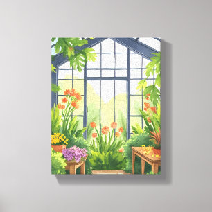 Toile Serre luxuriante Jardin botanique floral
