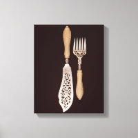 Serveurs de poisson avec poignées en ivoire sculpt