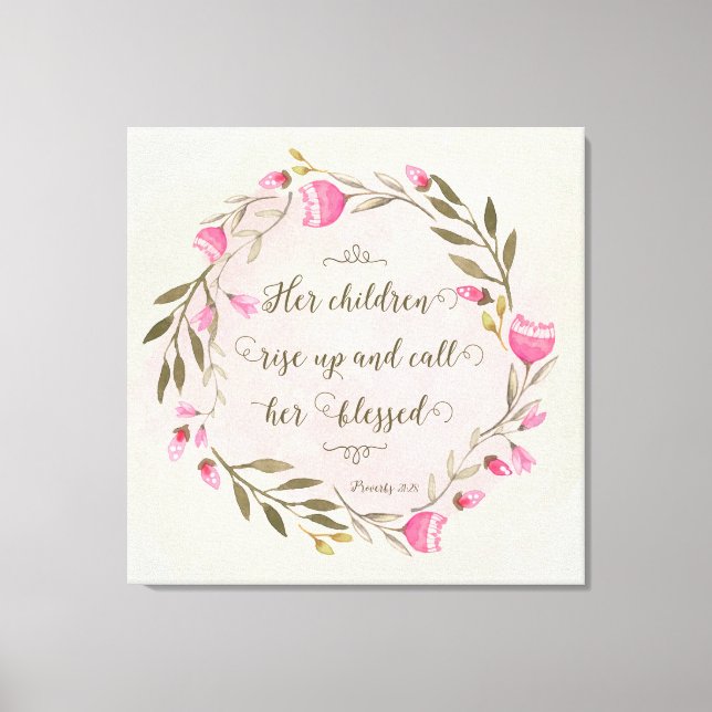 Toile Ses Enfants Se Laissent Et L'Appelent Bénie (Recto)