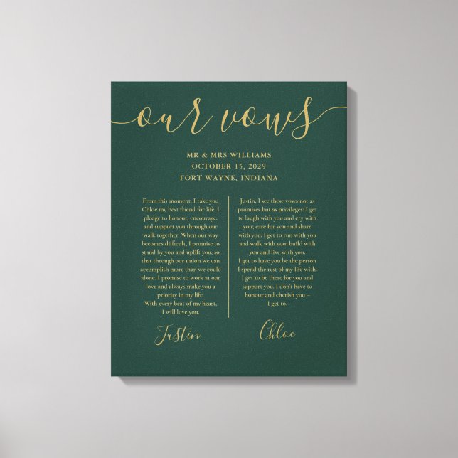 Toile Ses Voix Mariages Et Ses Voix Émeraude Et Or (Recto)