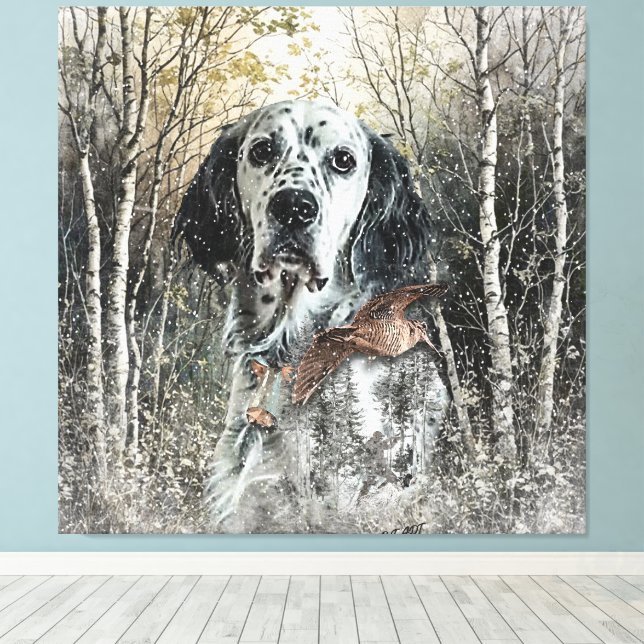 Toile Setter anglais  (Insitu (Plancher de Bois))