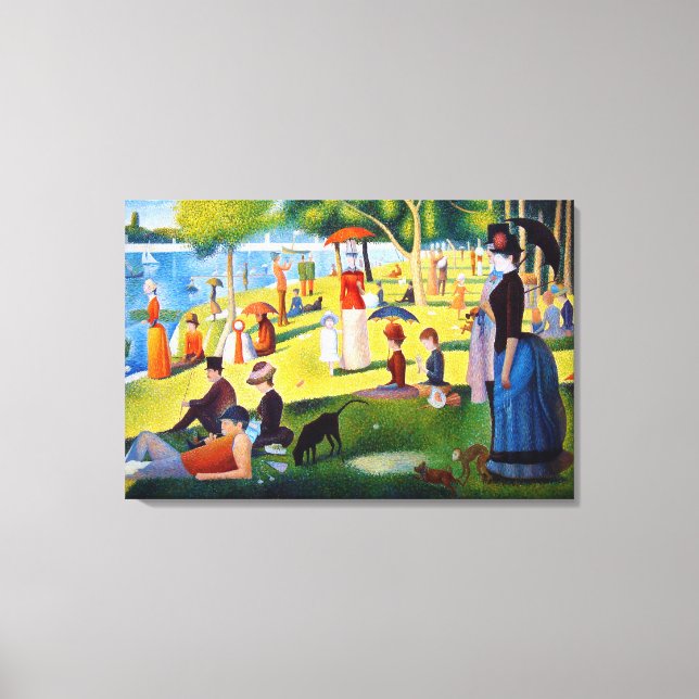 Toile Seurat : Un dimanche à La Grande Jatte (Recto)