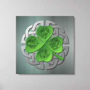 Toile Shamrock - noeud celtique - 4 évangélistes Prin en