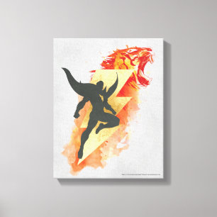 Toile SHAZAM ! graphique de tigre et de foudre de  
