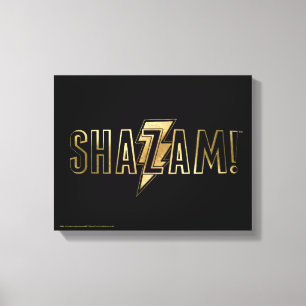 Toile SHAZAM !   Logo Or