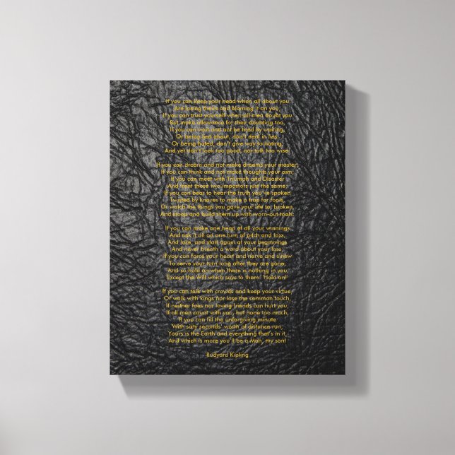 Toile Si par Rudyard Kipling petit (Recto)