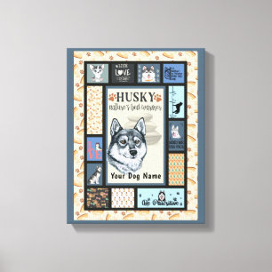 Toile Sibérien Husky propriétaire Lover Funny Keepsaké Q