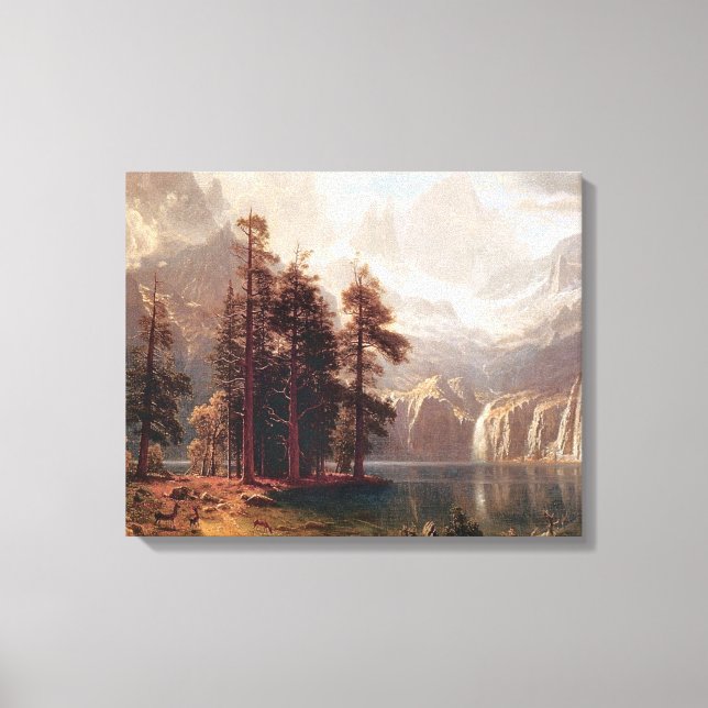 Toile Sierra Nevada d'Albert Bierstadt, 1871 (Recto)