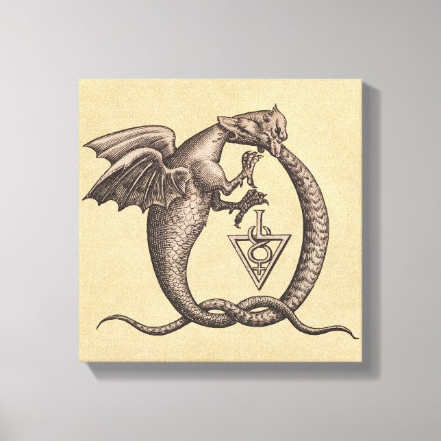 Toile Sigils d'alchimie du soufre et du mercure (Recto)