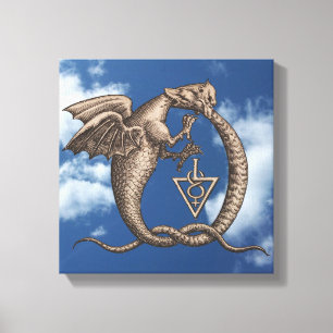 Toile Sigils d'alchimie du soufre et du mercure