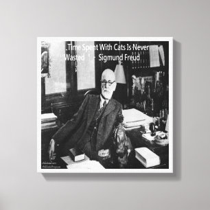 Toile Sigmund Freud Et Sa Citation Cat Célèbre Drôle Imp