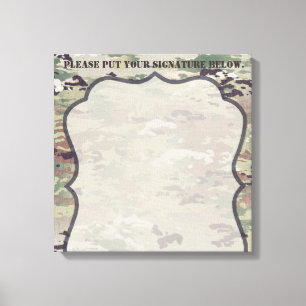 Toile Signature Canvas Army OCP Camo Uniform Cam 20"x20"