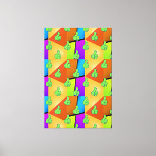 Toile Signe de la main pouce levé geste OK approbation P