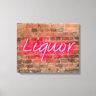 TOILE SIGNE DE LAMPE AU NÉON DE BOISSON ALCOOLISÉE