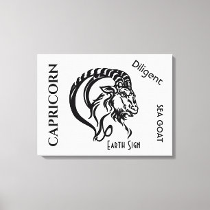 Toile Signe du zodiaque Capricorne et symbole
