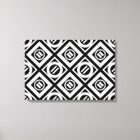 SIGNE ÉGAL BLANC Motif géométrique en noir