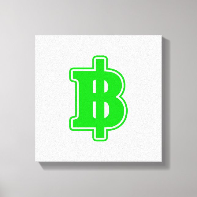 Toile SIGNE VERT BAHT ฿ devises thaïlandaises ฿ (Recto)