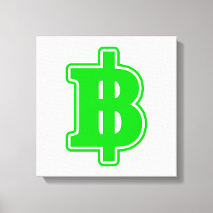 Toile SIGNE VERT BAHT ฿ devises thaïlandaises ฿