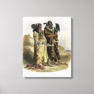 Toile Sih-Chida et Mahchsi-Karehde, Indiens de Mandan,