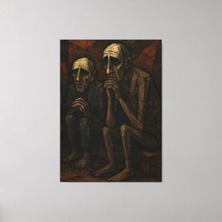 Toile Silent Companions" | Cubist & Expressionist .