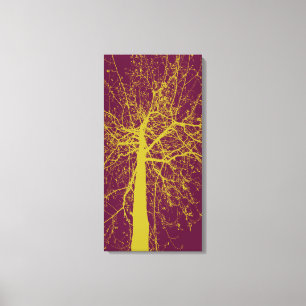 Toile Silhouette de l'arbre d'hiver