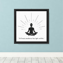 Silhouette de méditation radiante