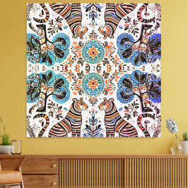 Toile simple peinture madhubani