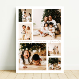 Toile Simple Script Family Photo Collage Vacances